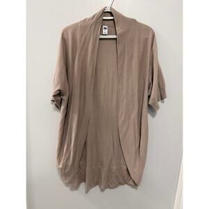 Gap Womans XL Beige Flowy Short Sleeve Cardigan
